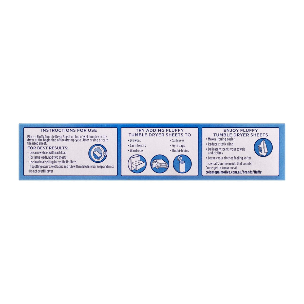 Instructions for use label on a white background