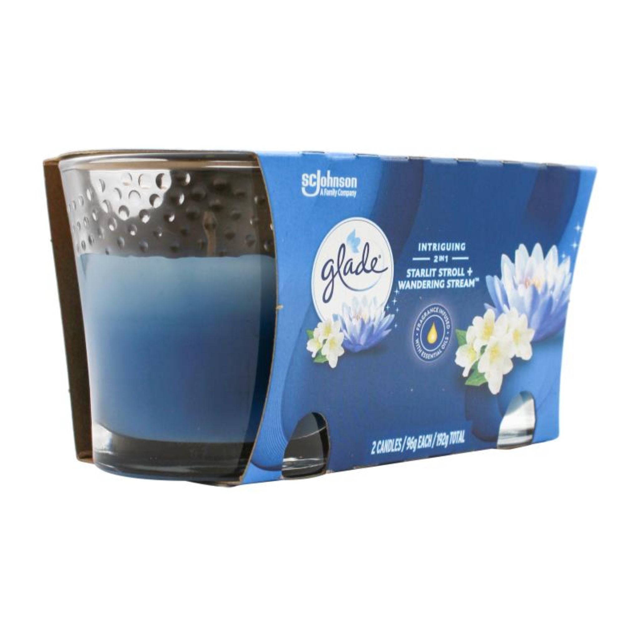 Glade candle with packaging on a white background