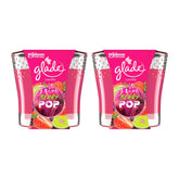 Two Glade Berry Pop candles on a white background