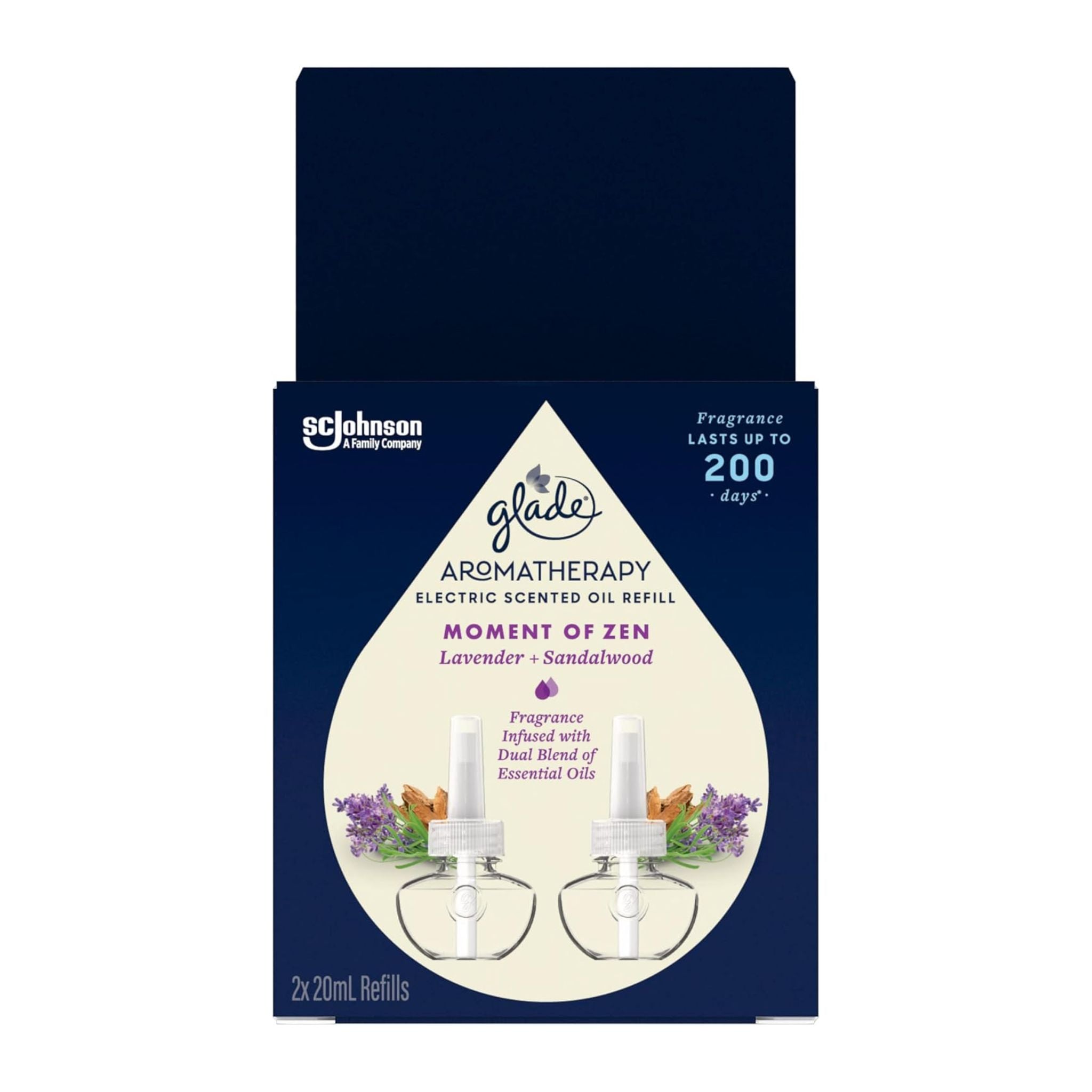 Glade Armatherapy electric scented oil refill packaging on a white background