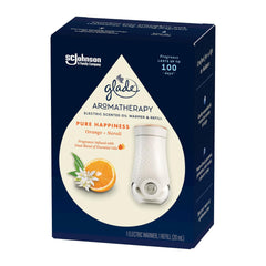 Glade Aromatherapy electric scented oil warmer & refill packaging on a white background