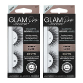 Two packages of Glam Pro by Manicare magnetic lashes on a white background