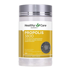 Healthy Care Propolis 3800 supplement container on a white background