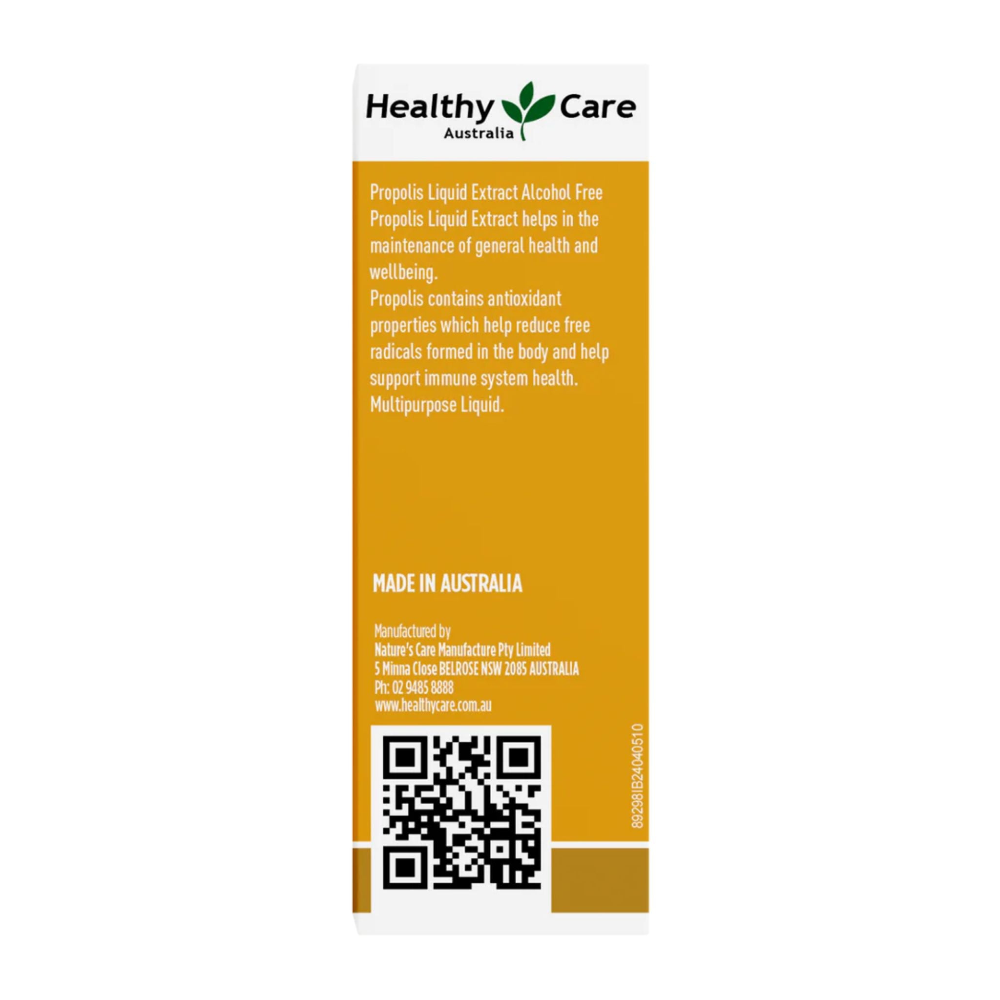 Healthy Care Australia supplement bottle with label on a white background