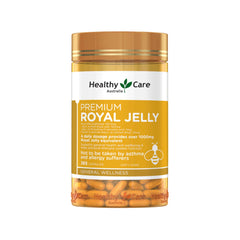 Front view of Healthy Care Royal Jelly 1000mg 365 Capsules bottle