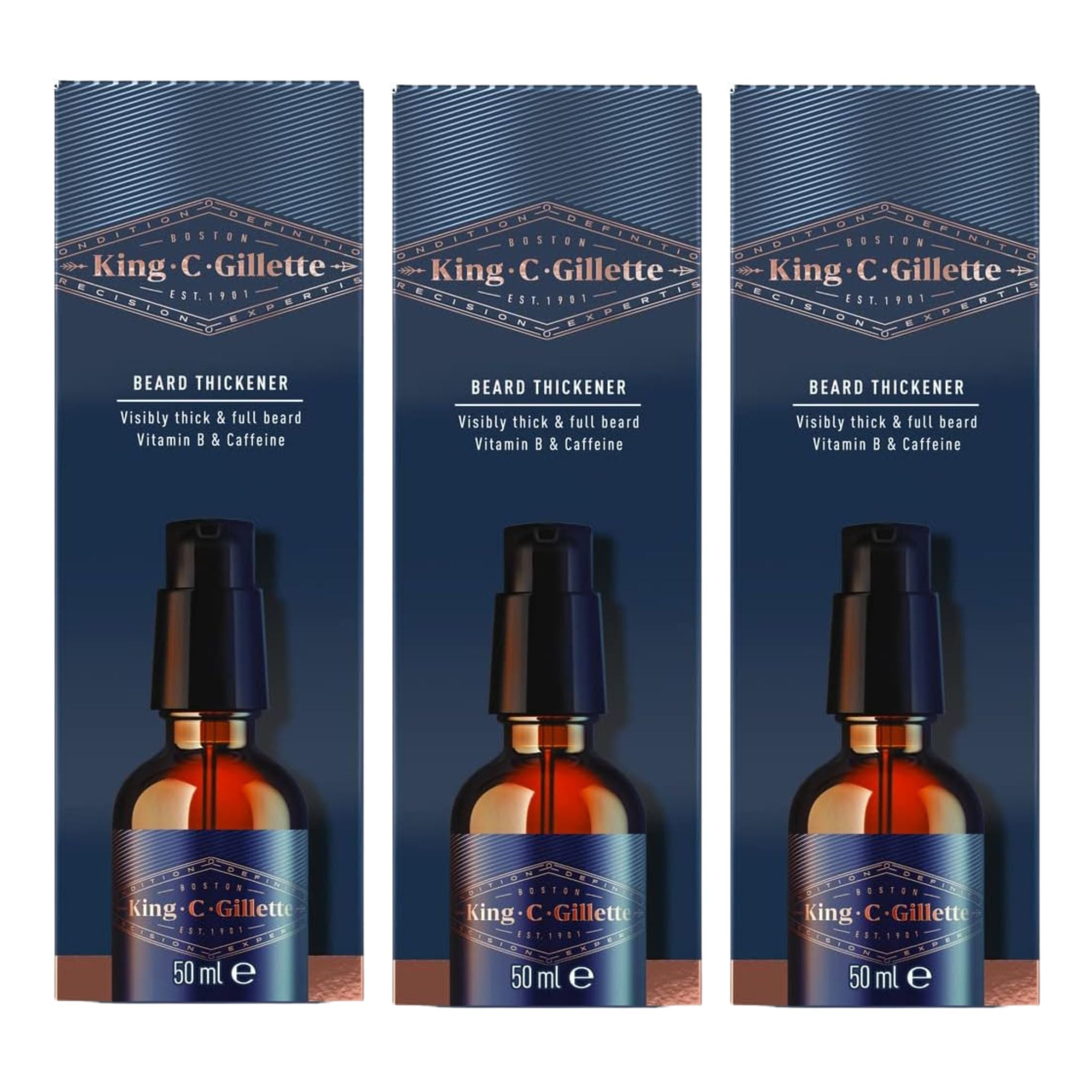 Front view of King C. Gillette Beard Thickener 50ml bottle