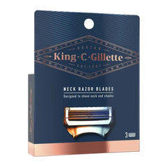 King C. Gillette Neck Razor Blades 3 Pack – front view of retail packaging showing razor blade design and logo.