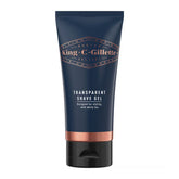 King C. Gillette transparent shave gel tube on a white background