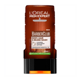 L'Oreal Men Expert Barber Club body, hair, and beard wash bottle on a white background