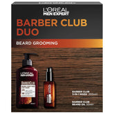 L'Oréal Men Expert Barber Club Duo 3-in-1 Beard Face Hair Wash and Beard Oil Pack of 2 – 200ml and 30ml grooming set