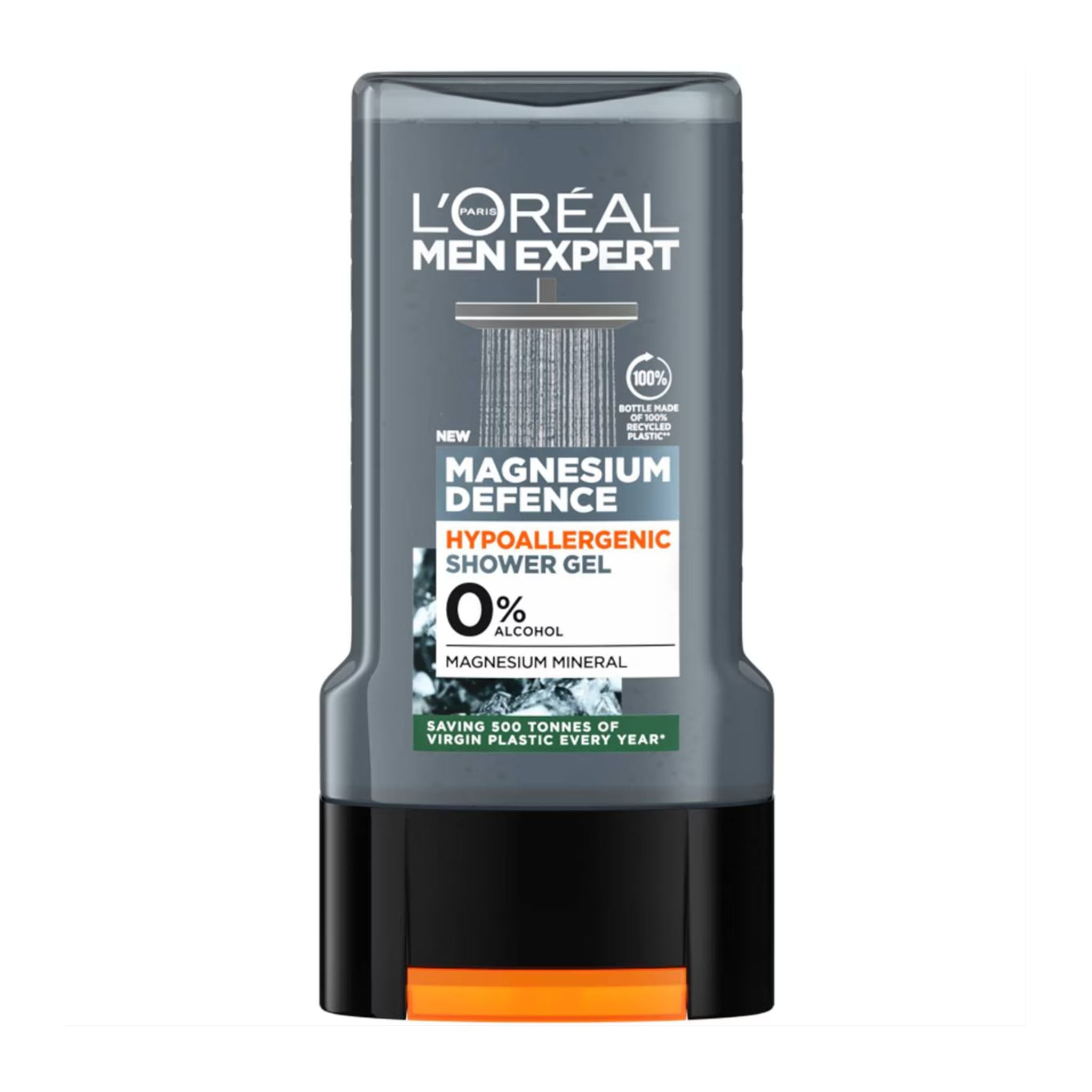 L'Oreal Men Expert Magnesium Defence shower gel on a white background