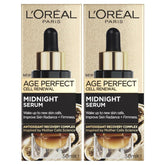 L’Oréal Paris Age Perfect Midnight Serum duo pack shown from the front