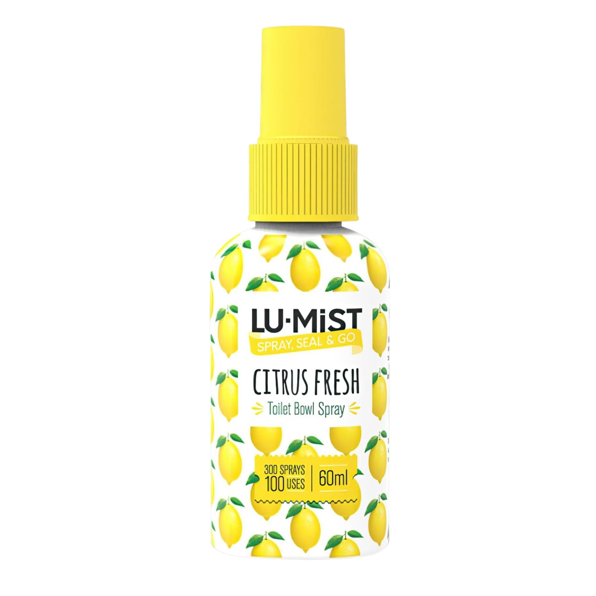 Lu-Mist Citrus Fresh toilet bowl spray bottle on a white background