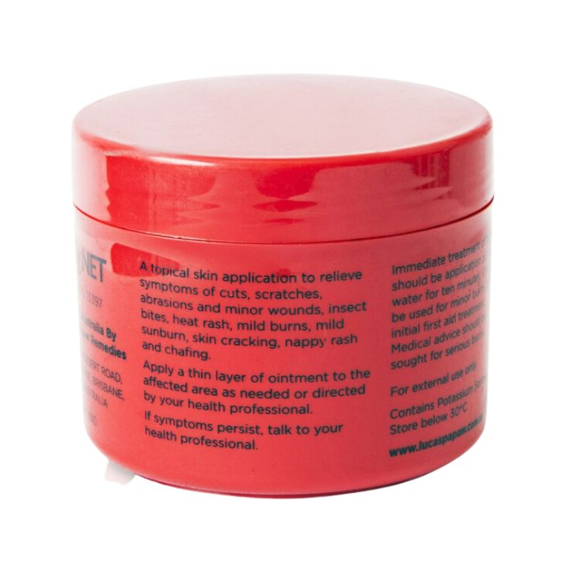 Back View of Lucas' Papaw Ointment 75g Jar