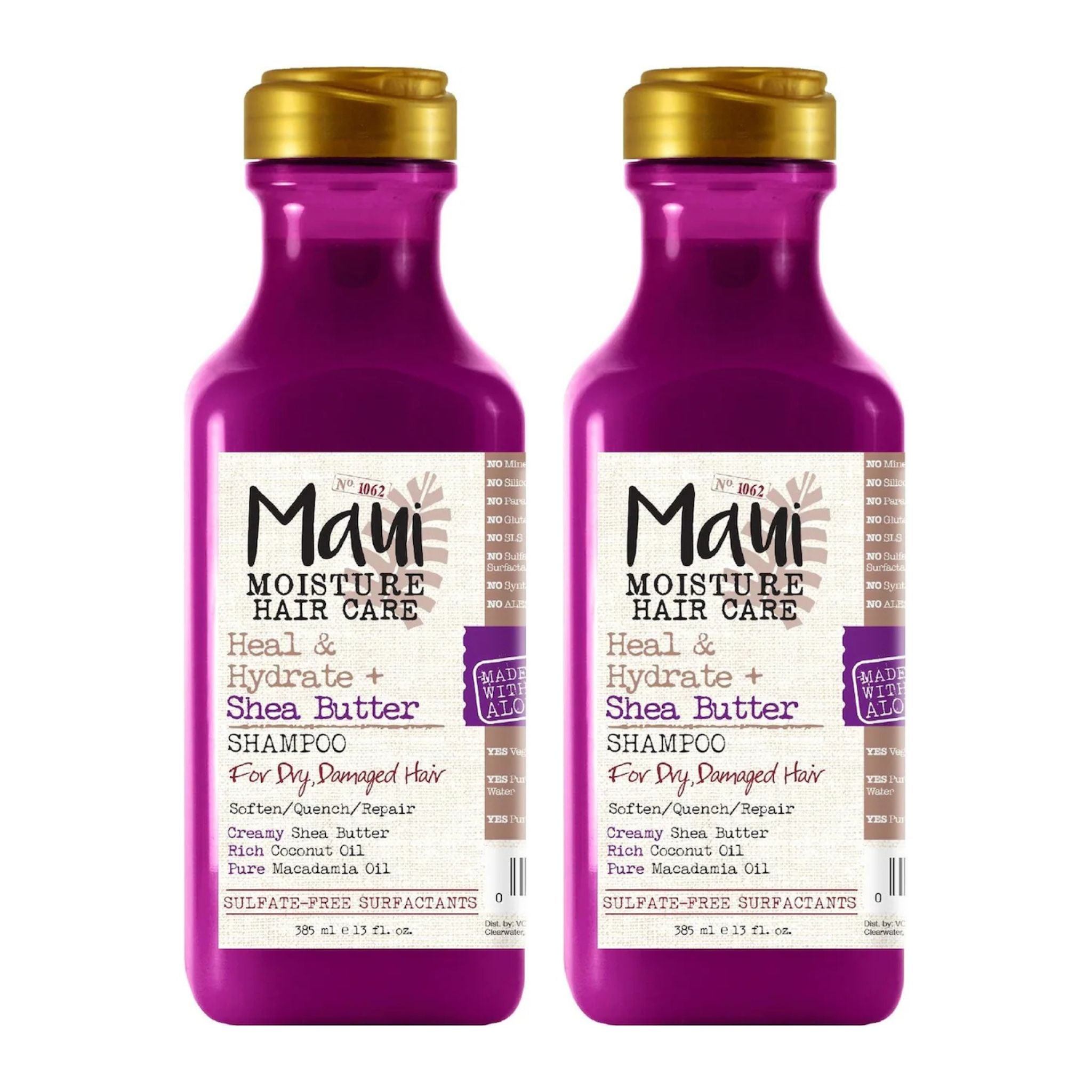 Maui Moisture Heal & Hydrate + Shea Butter Shampoo 2 Pack bottles