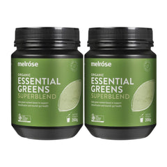 Showcase image of Melrose Organic Essential Greens 200g twin pack