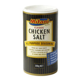 Mitani Classic Chicken Salt 200g – Single jar with vertical stripes and blue label for all-purpose seasoning.