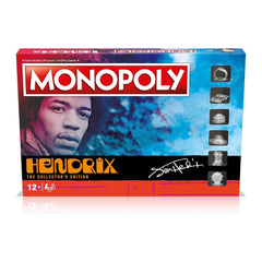 Monopoly box featuring a portrait with 'Hendrix' branding on a white background