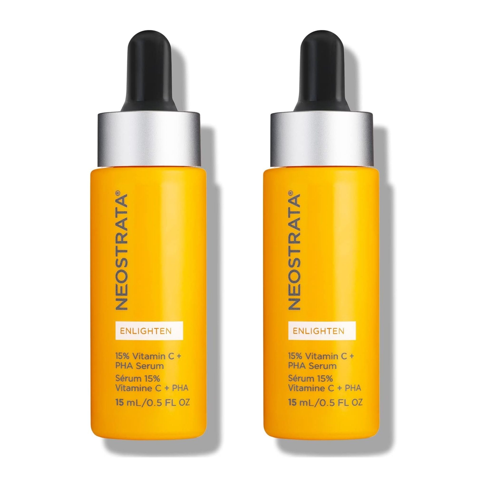 Two bottles of NeoStrata skincare serum on a white background