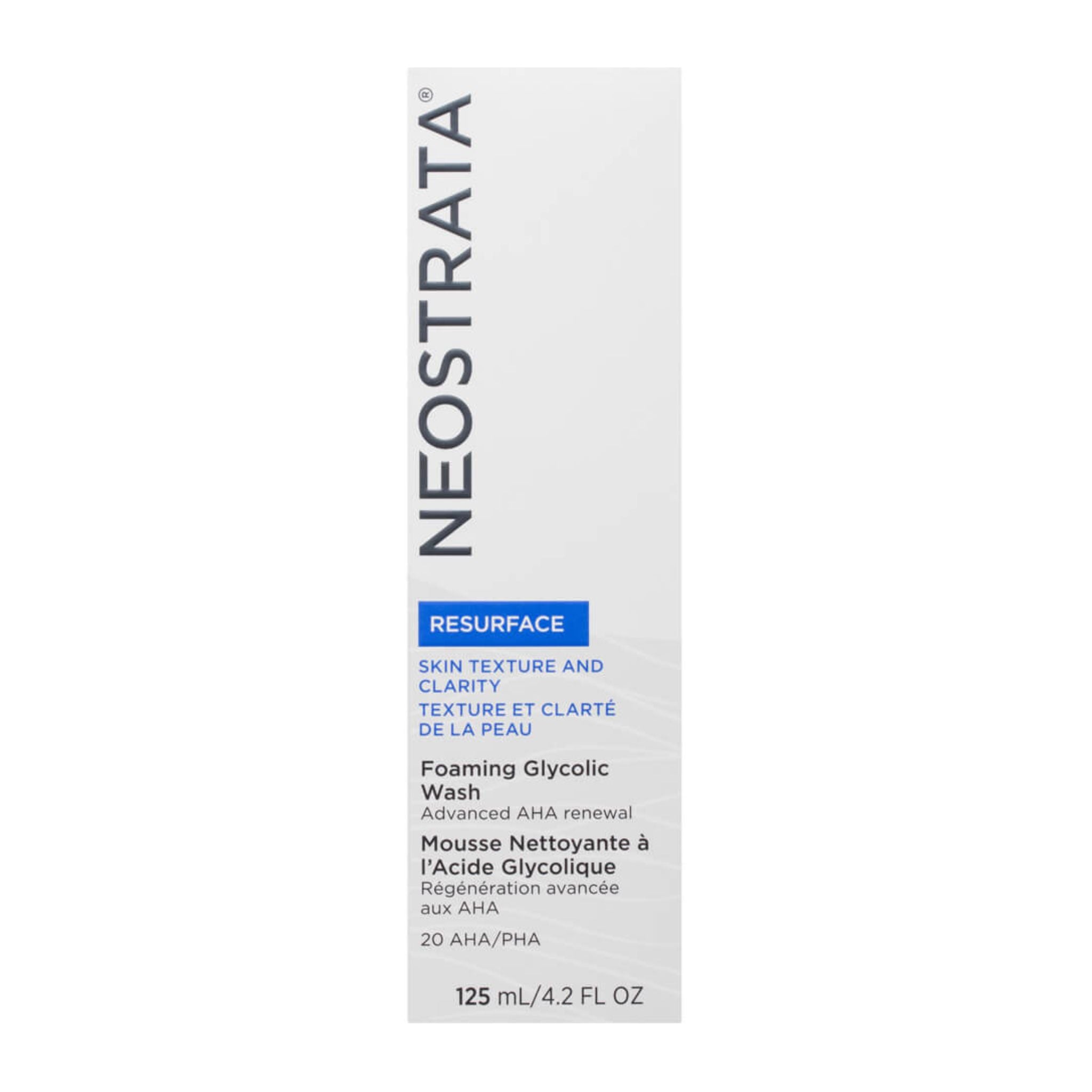NeoStrata foaming glycolic wash packaging on a white background