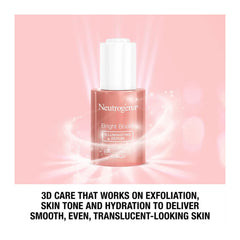 Left side angle of Neutrogena Bright Boost Illuminating Serum 30mL packaging