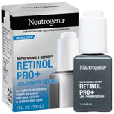 Neutrogena Rapid Wrinkle Repair Retinol Pro+ 0.5% Power Serum with product box and bottle front facing