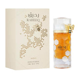 Nusluk Raheeq perfume bottle and packaging on a white background