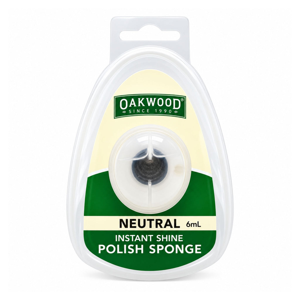 Oakwood Instant Shine Polish Sponge Neutral 6mL front packaging view