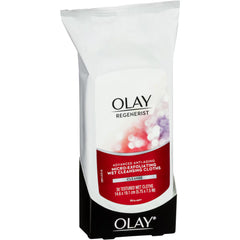 Single pack of Olay Anti-Wrinkle Cleansing Cloths showing front label and product description