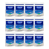 Multiple packages of Oral-B floss picks on a white background