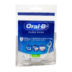 Front: Front view of Oral-B floss picks packaging