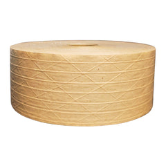 Side view of Pacsy reinforced kraft gummed paper tape, 70 mm × 150 m – heavy-duty water-activated adhesive roll for carton sealing