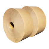 Two rolls of Pacsy reinforced water-activated kraft gummed paper tape 70mm x 150m 40gsm for eco-friendly packaging and secure carton sealing