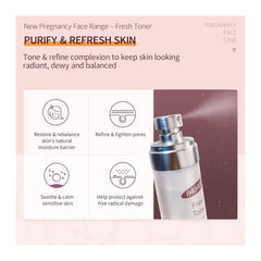 Palmers Fresh Toner packaging with product features on a pink background