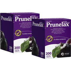 Prunelax Extra Strength 400 tablets twin pack packaging overview