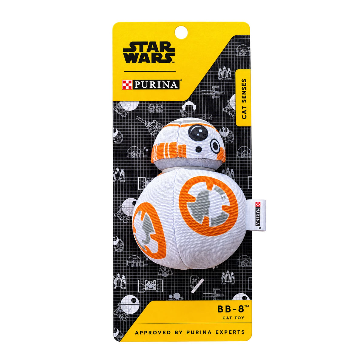 Purina Total Care Star Wars BB-8 pull cord rolling cat toy in original packaging