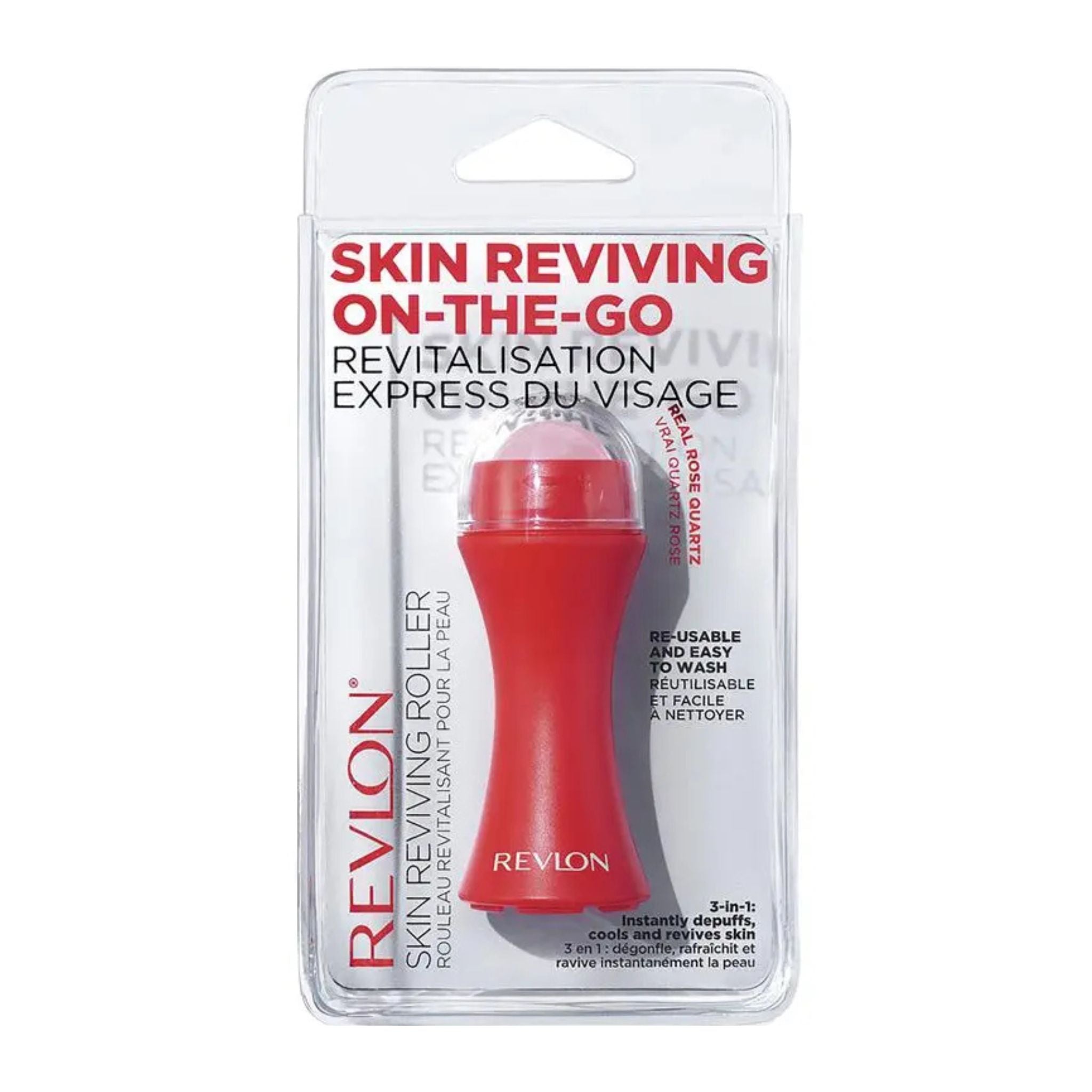 Revlon Skin Reviving On-The-Go roller in packaging on a white background