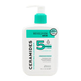 Ceramides hydrating cleanser bottle with teal pump on a white background