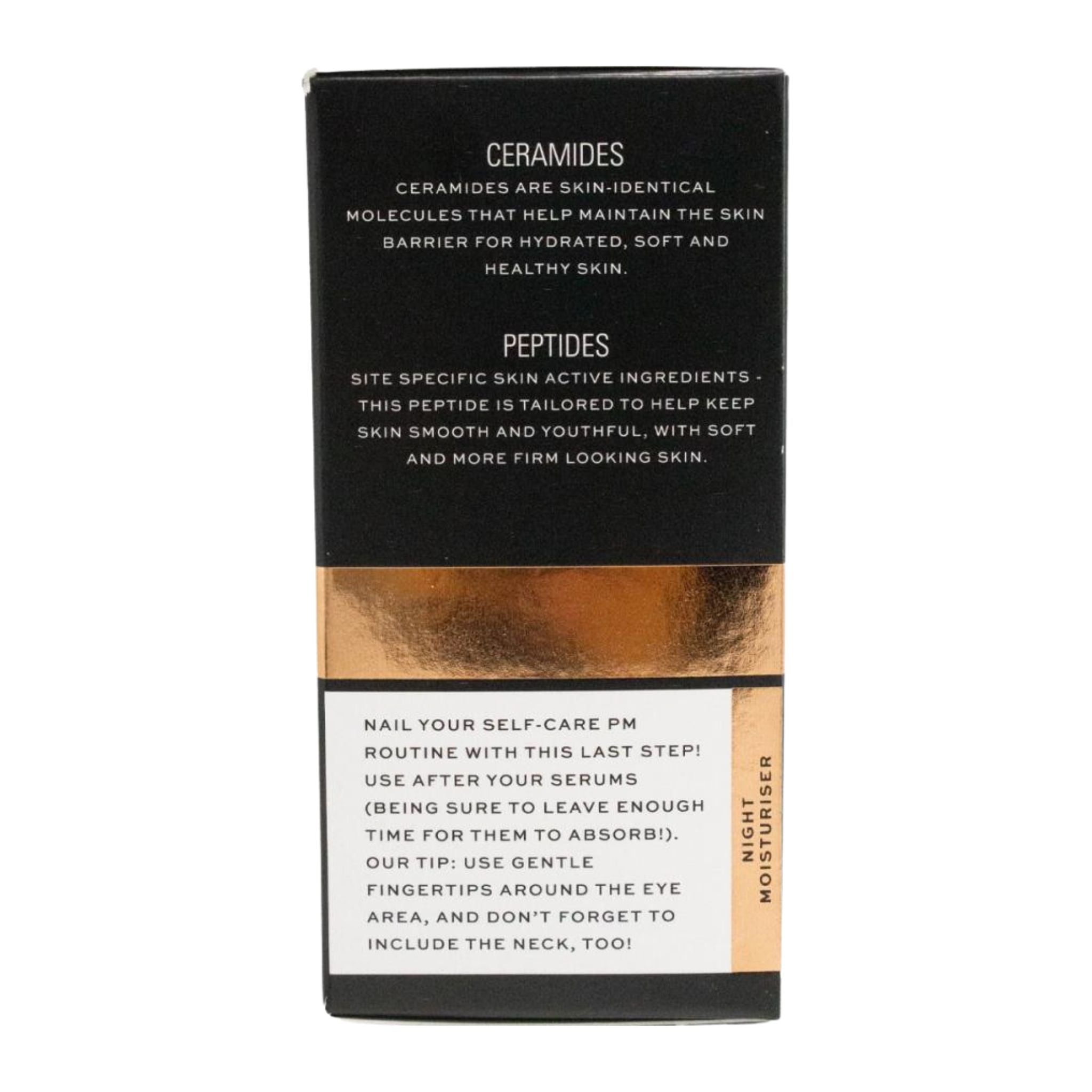 Revolution Skin Ultimate Skin Strength Night Cream packaging back with product details and ingredients