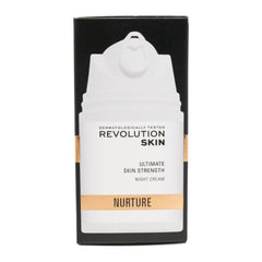 Revolution Skin Ultimate Skin Strength Night Cream box front view with white and gold label