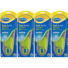 Scholl Gel Activ Sport Insoles for Women – 4-Pair Pack Front Packaging