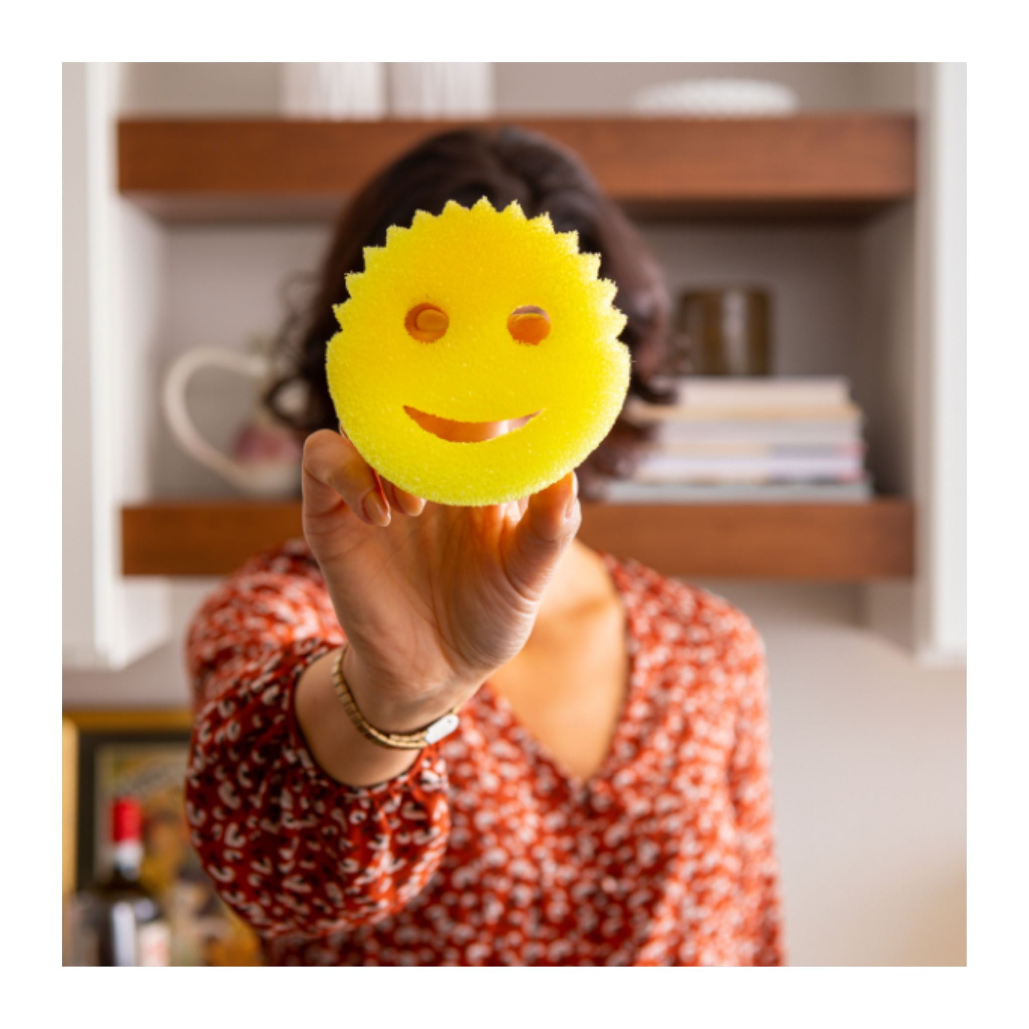 Back view of Scrub Daddy Original Yellow packaging