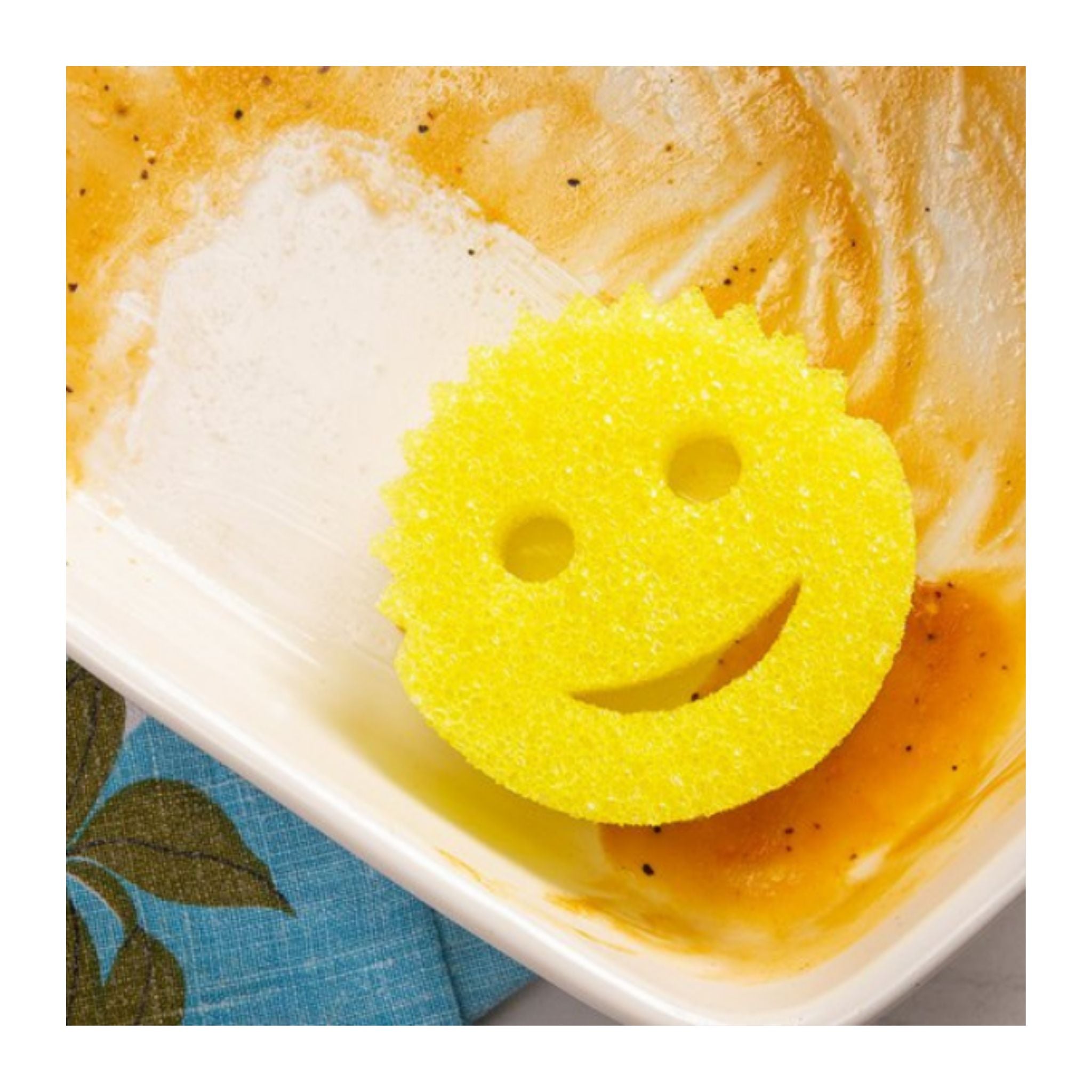 Side view of Scrub Daddy Original Yellow