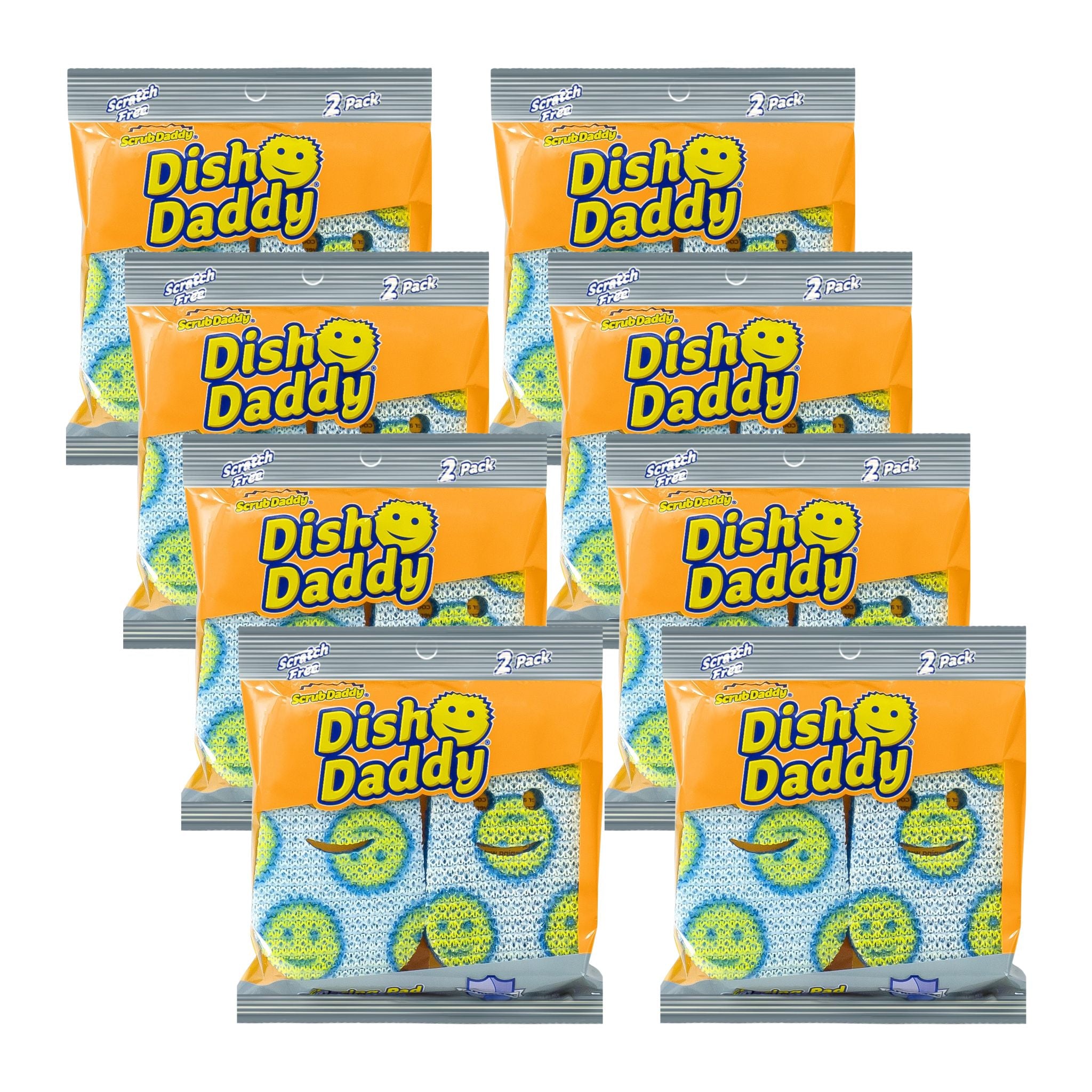 Multiple packages of Dish Daddy on a white background