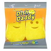 Scrub Daddy Dish Daddy Refills 2 Pack – front packaging with yellow smiley sponge heads