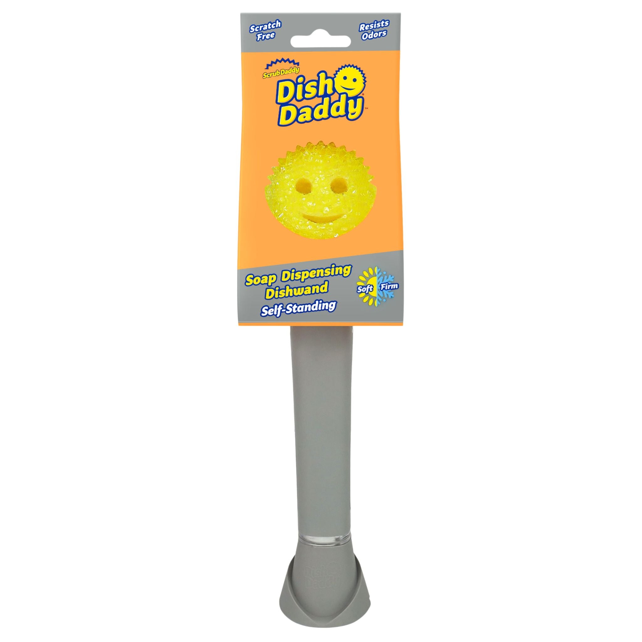 Scrub Daddy Dish Daddy ergonomic soap dispensing dish wand with FlexTexture technology