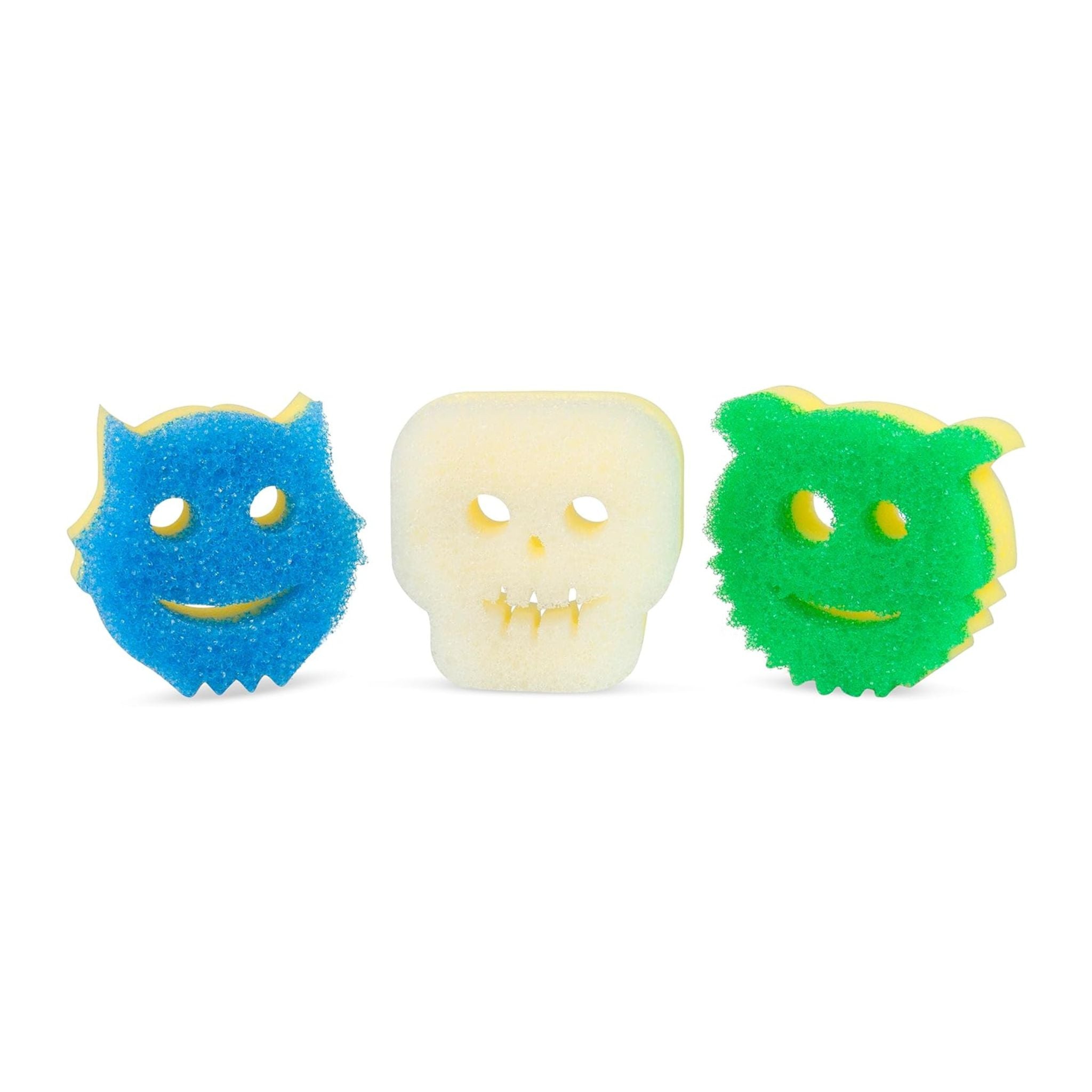 Front view of Scrub Daddy & Mommy Halloween Edition sponge set