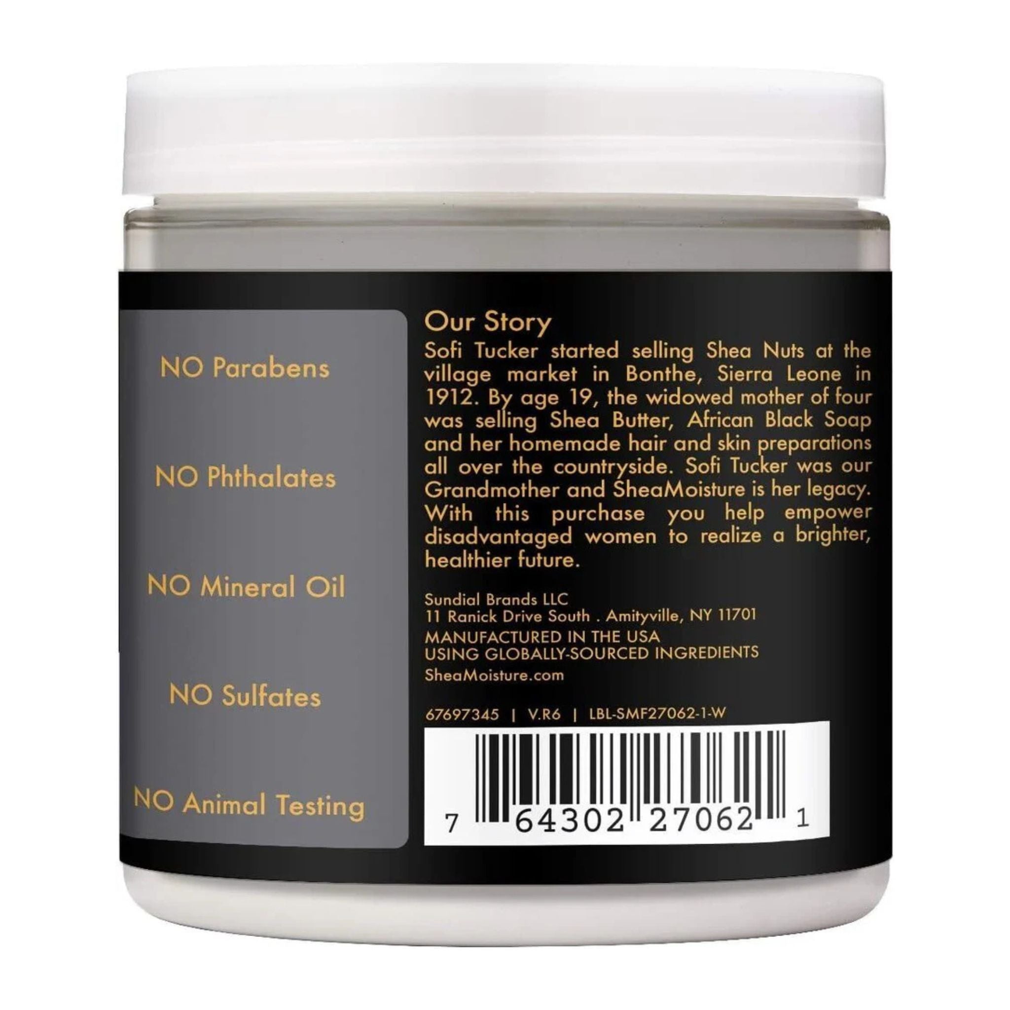 SheaMoisture African Black Soap Clarifying Mud Mask 170g – Back View