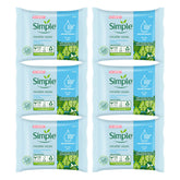 Multiple packages of Simple micellar wipes on a white background
