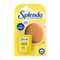 Front view of Splenda Low Calorie Sweetener 500 tablet dispenser